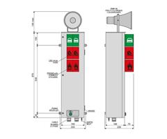 ITS03ER24L1SI16564.1 Inelth ITS-03-ER-24-L-1S Light column type ITS-03-ER-24-L-1S w/3 symbols + lamp test Doc. I-16564
